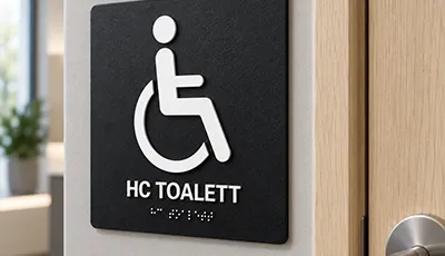 Taktile skilt med punktskrift