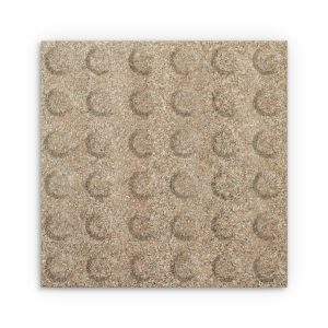Taktile keramiske fliser med knotter – Brunrød spettet m/små sorte og hvite prikker 30*30 cm