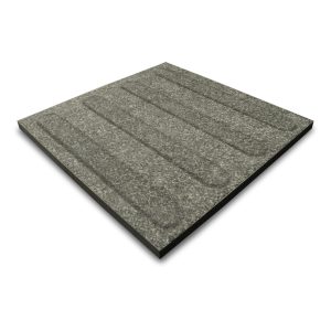 Taktile keramiske fliser med ribber – Hvit/grå spettet 30*30 cm