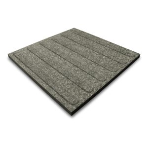 Taktile keramiske fliser med ribber – Hvit/grå spettet, 40*40 cm